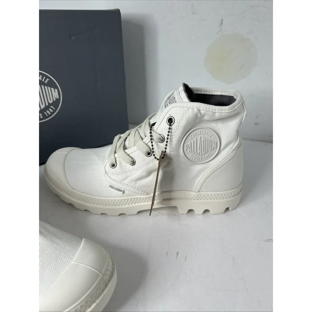 Palladium Pampa Star White Womens Canvas Boots Size 9 - Picture 2 of 9